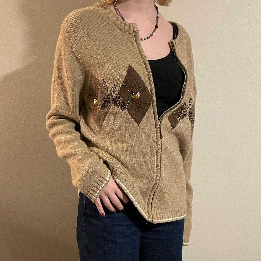 Croft&Barrow Vintage Sweater with Birds